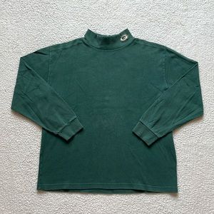 Vintage 90s NFL Gameday Green Bay Packers Embroidered Mock Neck Long Sleeve Tee